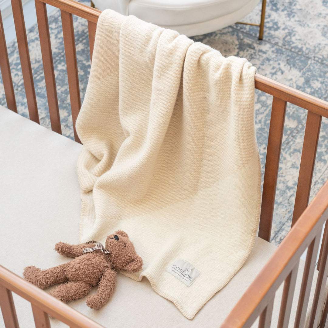 Foxtrot Home New Zealand Wool Throw Blanket Geometric Pampas