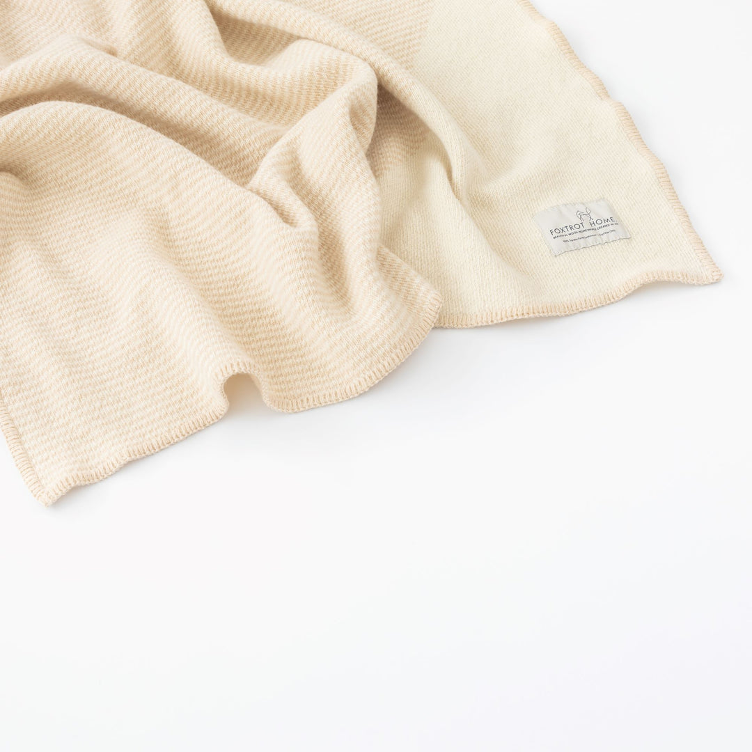 Foxtrot Home New Zealand Wool Throw Blanket Geometric Pampas
