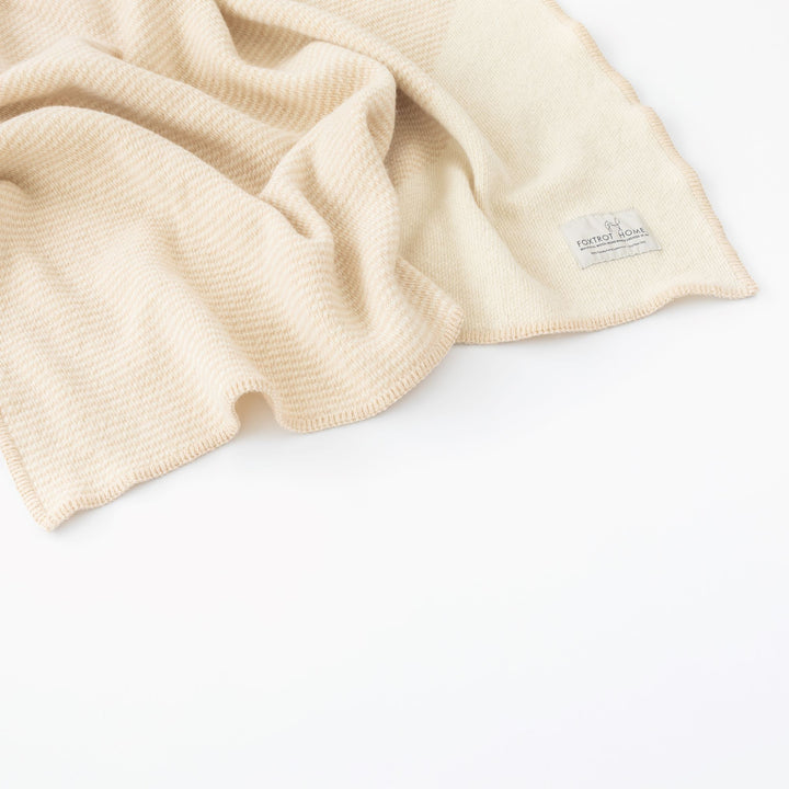 Foxtrot Home New Zealand Wool Throw Blanket Geometric Pampas