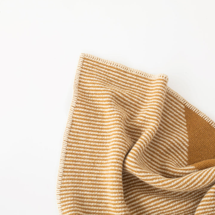 Foxtrot Home New Zealand Wool Throw Blanket Geometric Ginger Honey
