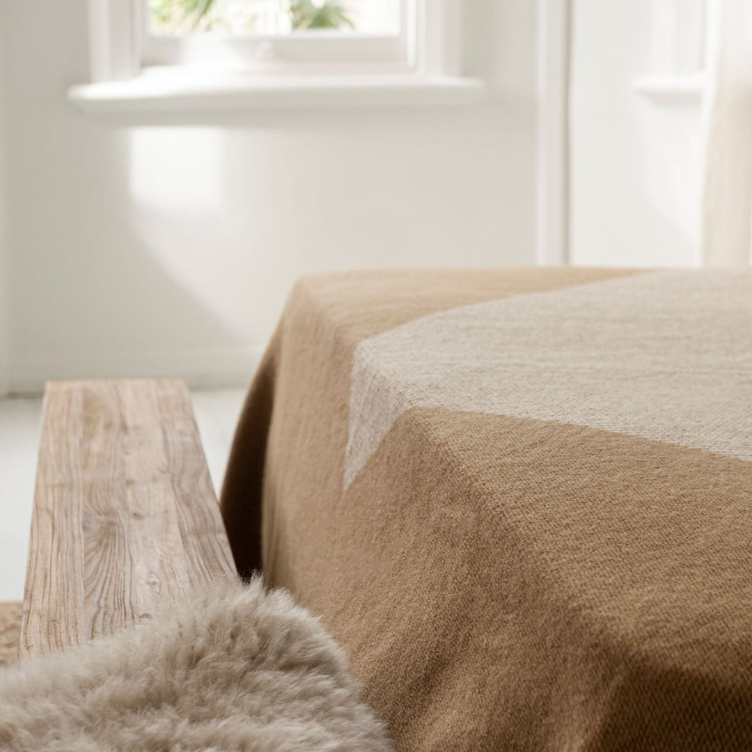 Foxtrot Home New Zealand Wool Bedspread in Ginger Honey