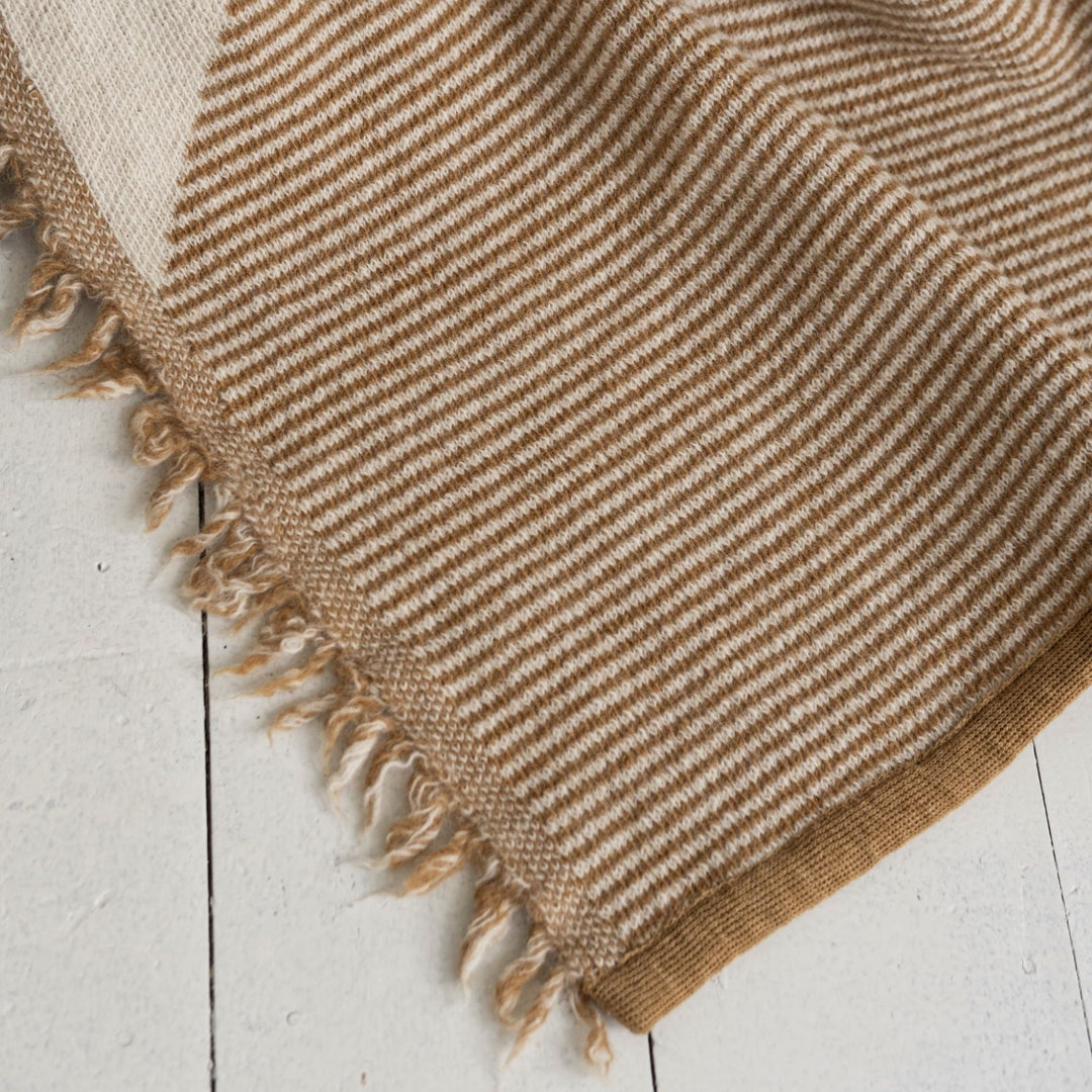 Foxtrot Home New Zealand Wool Bedspread in Ginger Honey