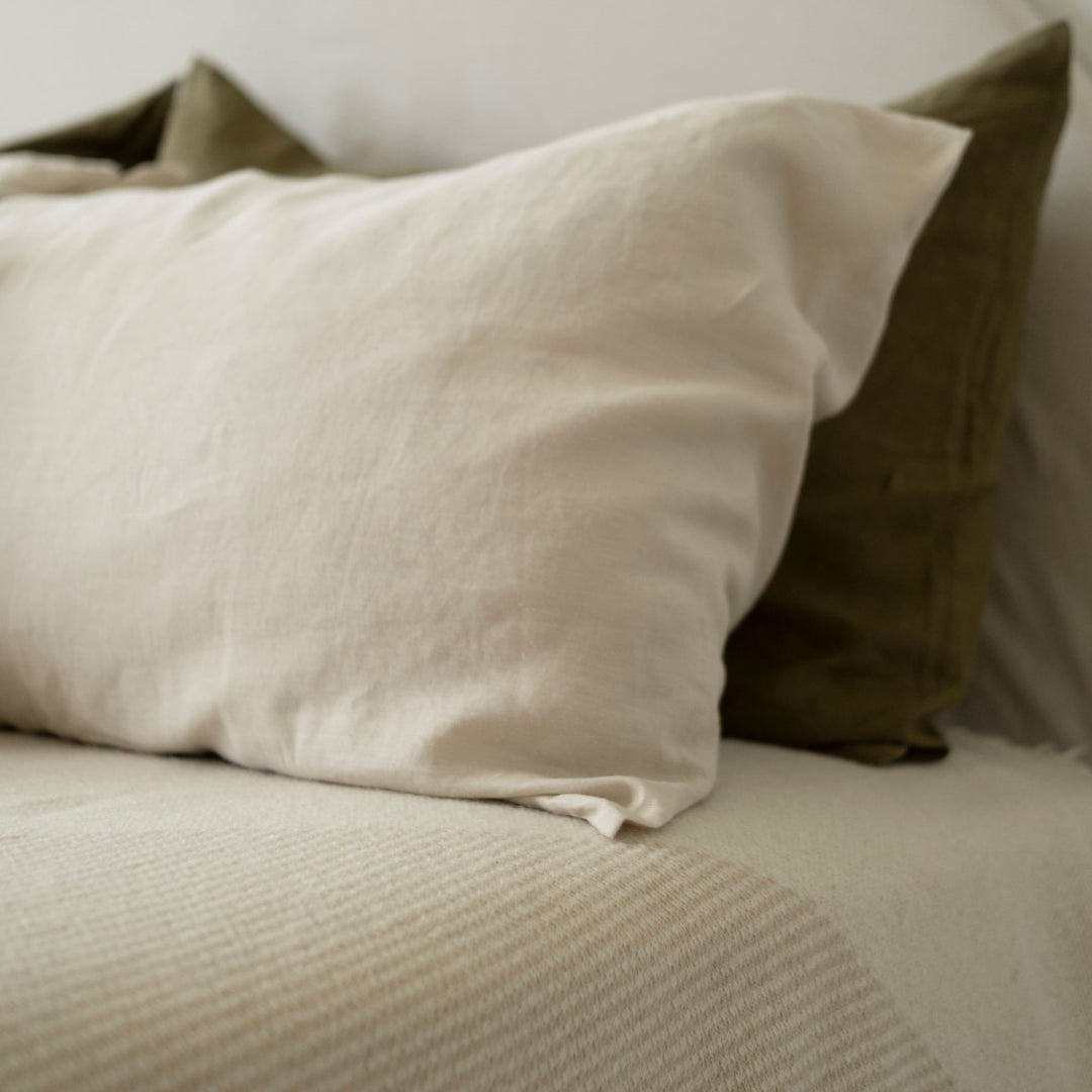 Foxtrot Home New Zealand Wool Bedspread t in Pampas