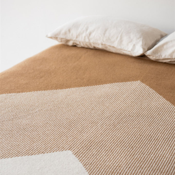 Foxtrot Home New Zealand Wool Bedspread in Ginger Honey