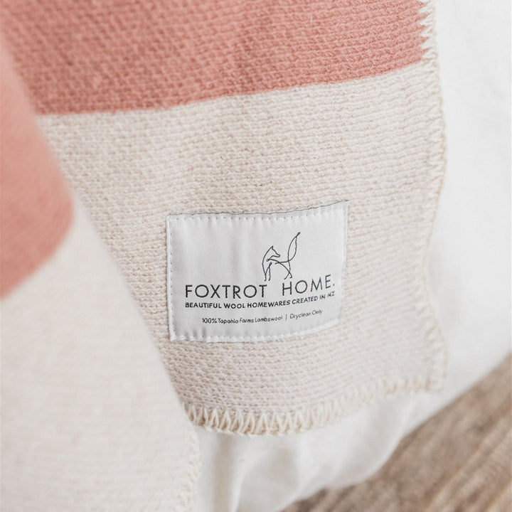 Foxtrot Home New Zealand Wool Throw Blanket in Pink Clay