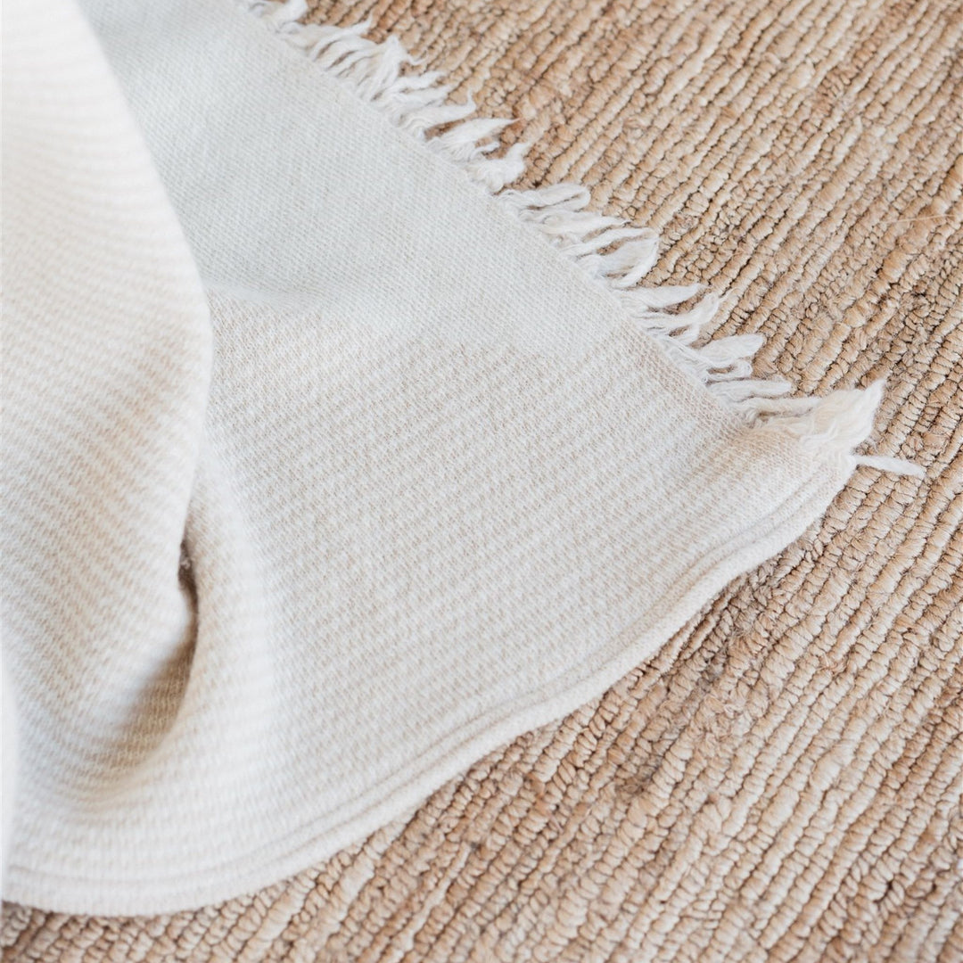 Foxtrot Home New Zealand Wool Bedspread t in Pampas