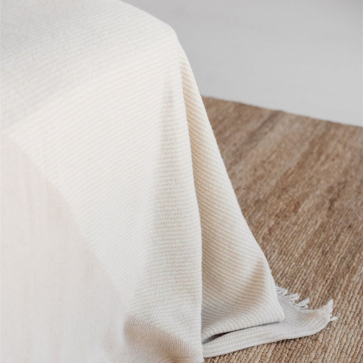 Foxtrot Home New Zealand Wool Bedspread t in Pampas