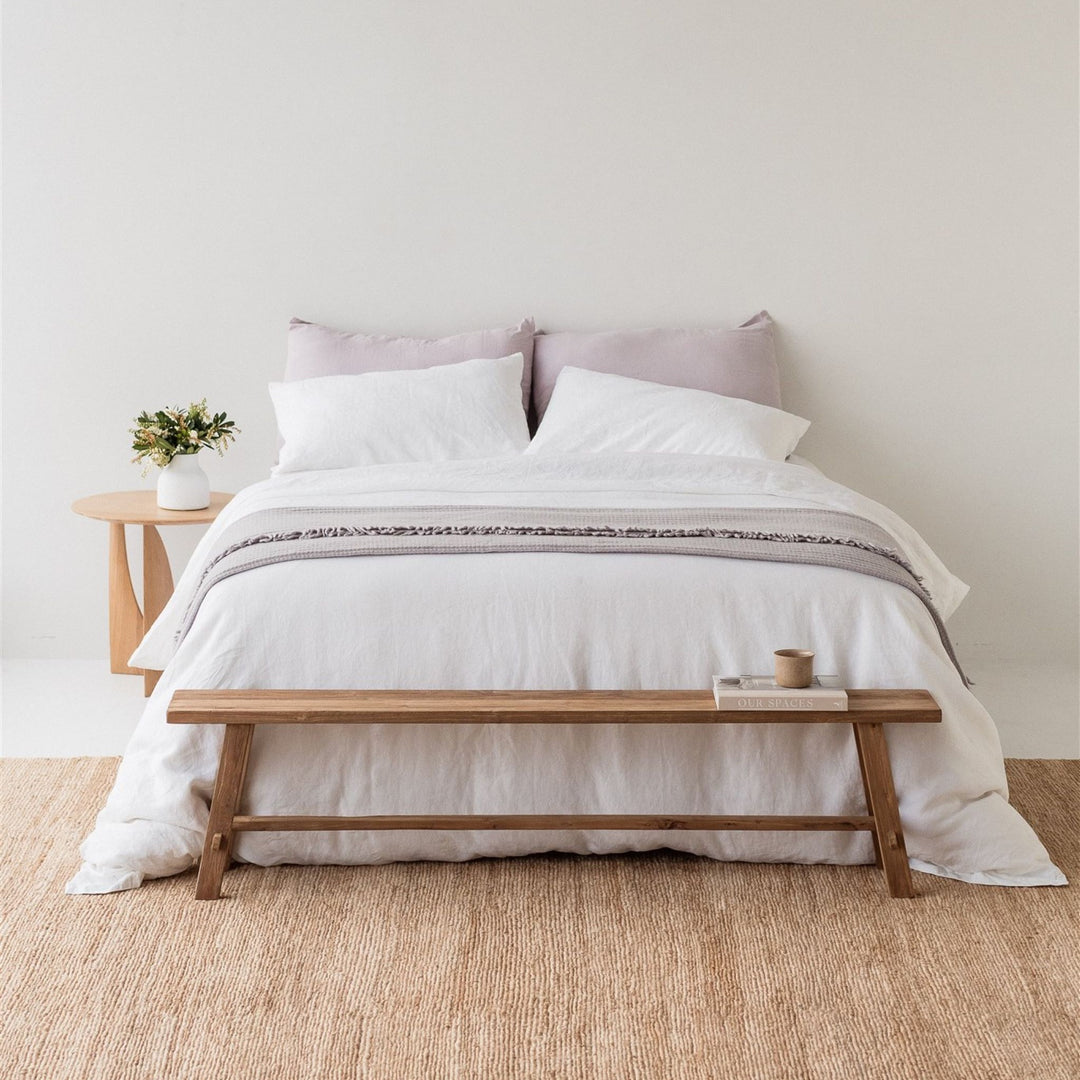 Foxtrot Home New Zealand Wool Throw Blanket Cloud