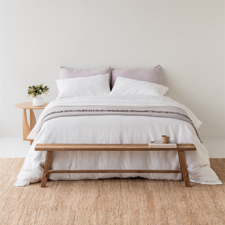 Foxtrot Home New Zealand Wool Throw Blanket Cloud