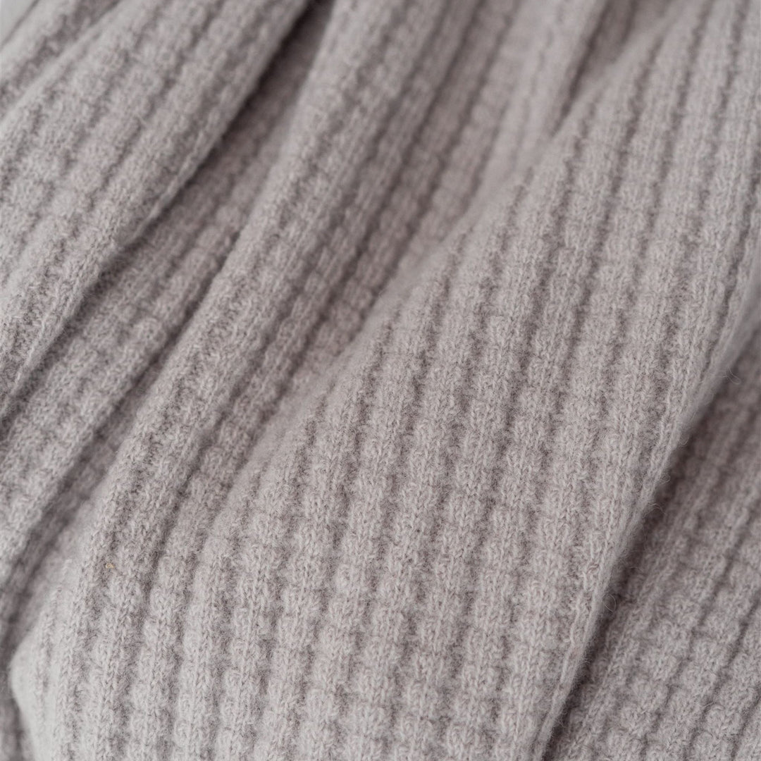 Foxtrot Home New Zealand Wool Throw Blanket Cloud