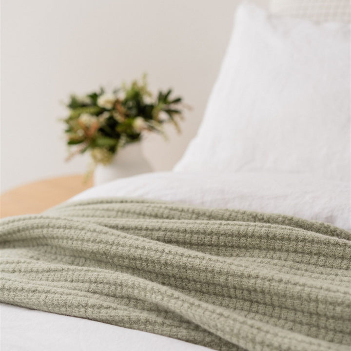 Foxtrot Home New Zealand Wool Throw Blanket Spring