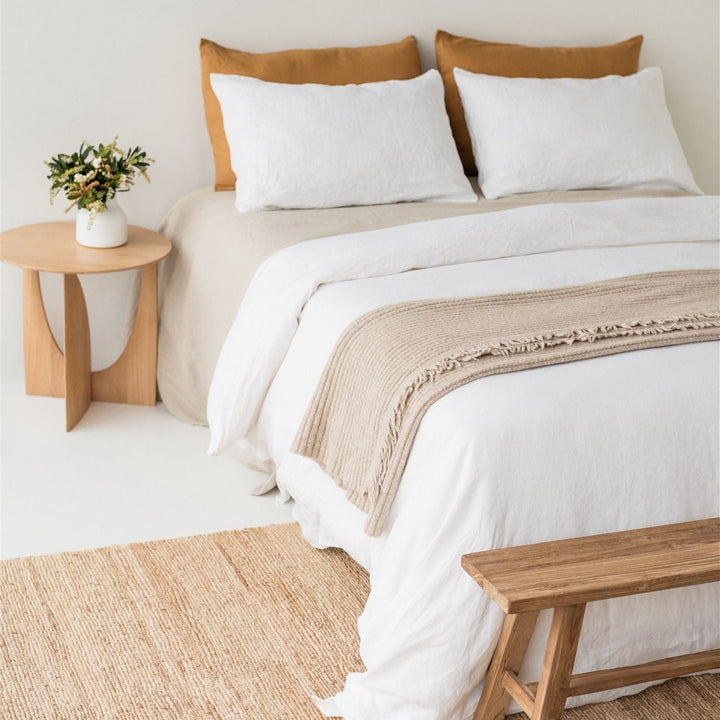 Foxtrot Home New Zealand Wool Throw Blanket Sand