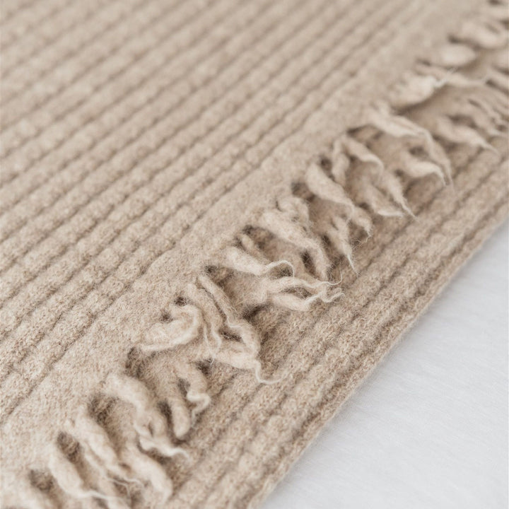 Foxtrot Home New Zealand Wool Throw Blanket Sand