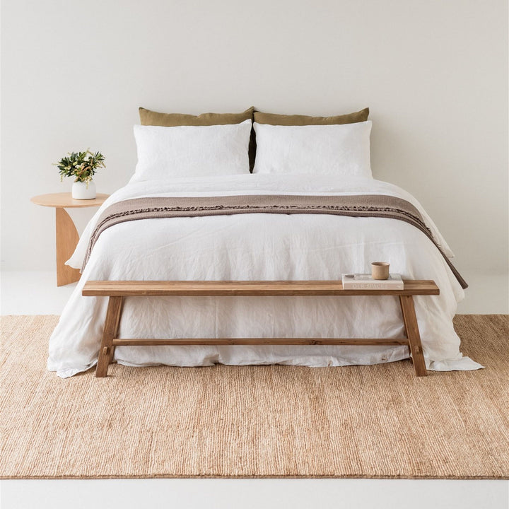 Foxtrot Home New Zealand Wool Throw Blanket Mushroom