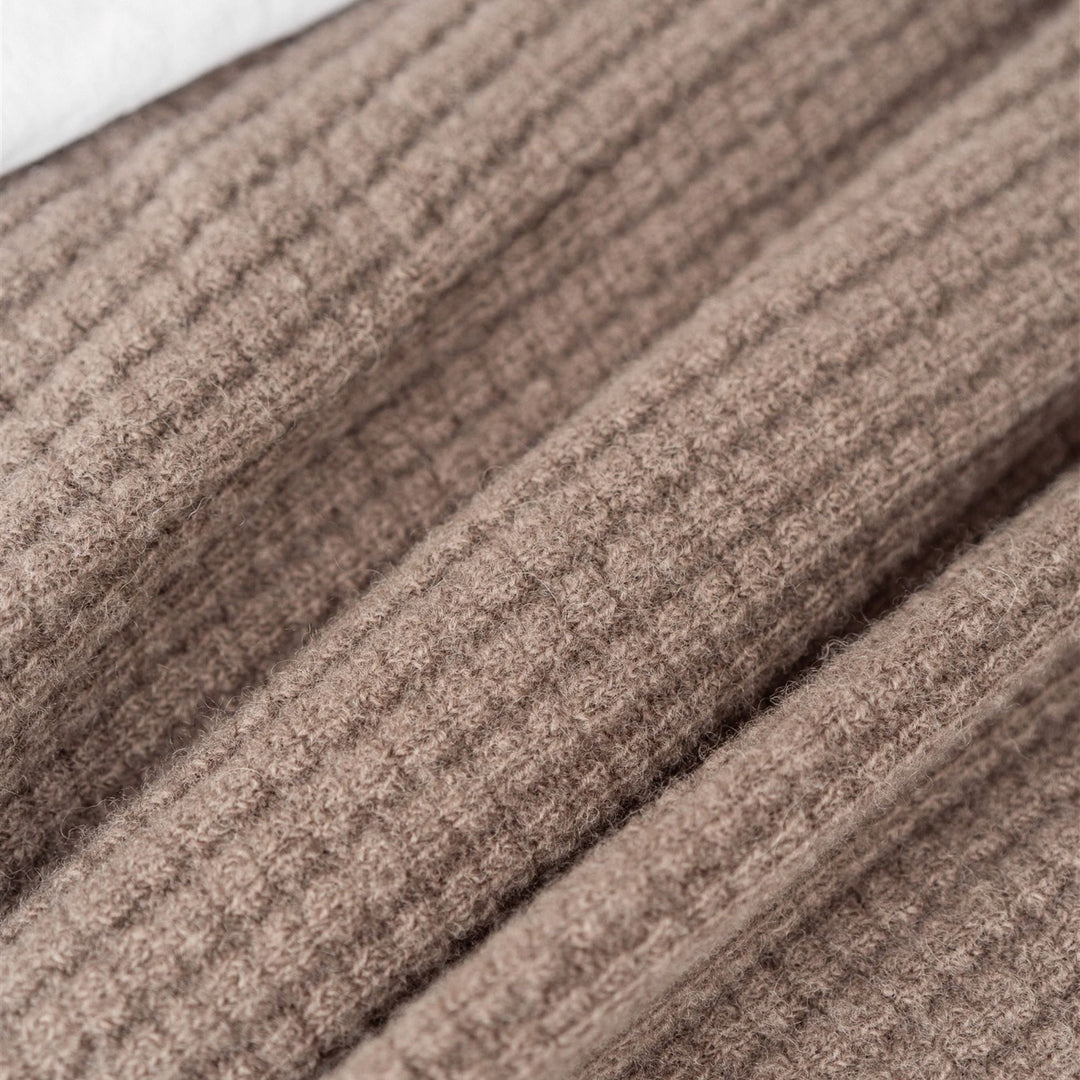 Foxtrot Home New Zealand Wool Throw Blanket Mushroom