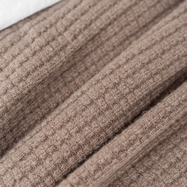 Foxtrot Home New Zealand Wool Throw Blanket Mushroom