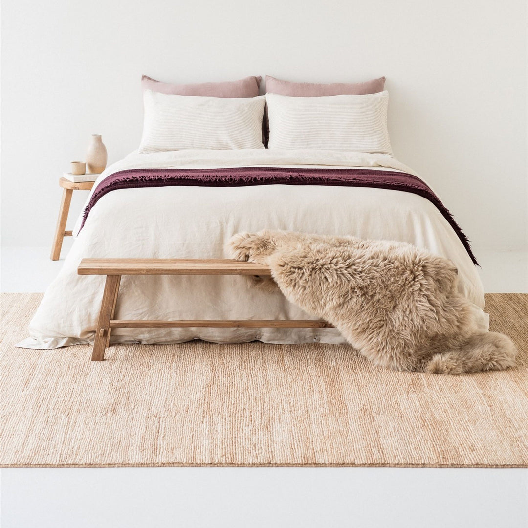 Foxtrot Home New Zealand Wool Throw Blanket Fig