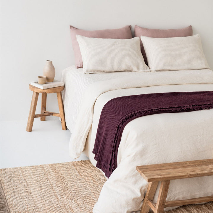 Foxtrot Home New Zealand Wool Throw Blanket Fig