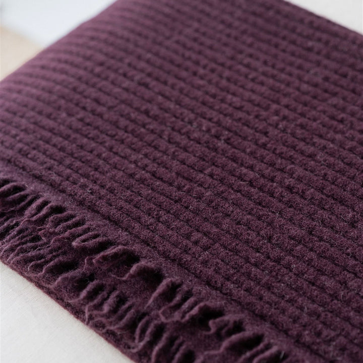 Foxtrot Home New Zealand Wool Throw Blanket Fig