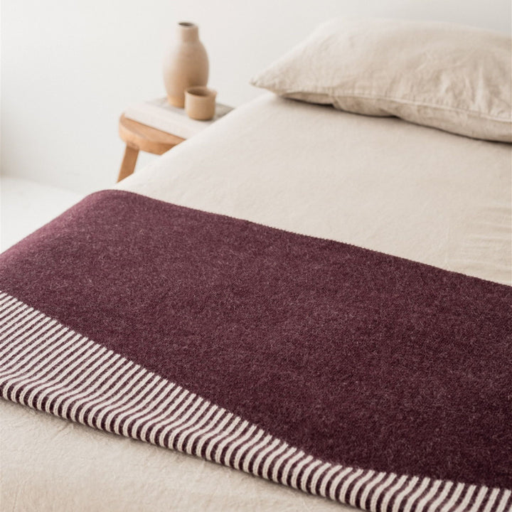Foxtrot Home New Zealand Wool Throw Blanket Geometric Fig