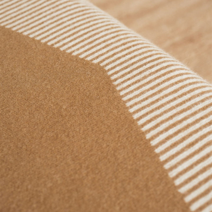 Foxtrot Home New Zealand Wool Throw Blanket Geometric Ginger Honey