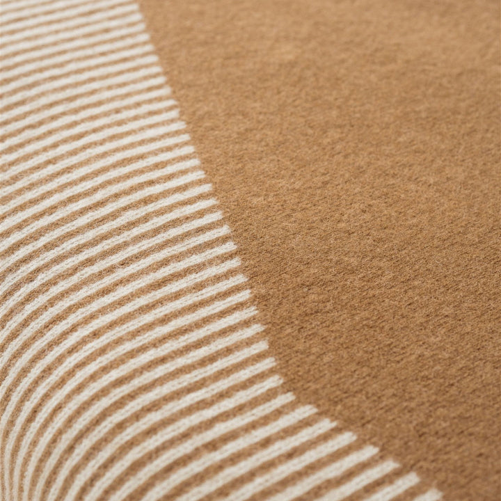 Foxtrot Home New Zealand Wool Throw Blanket Geometric Ginger Honey