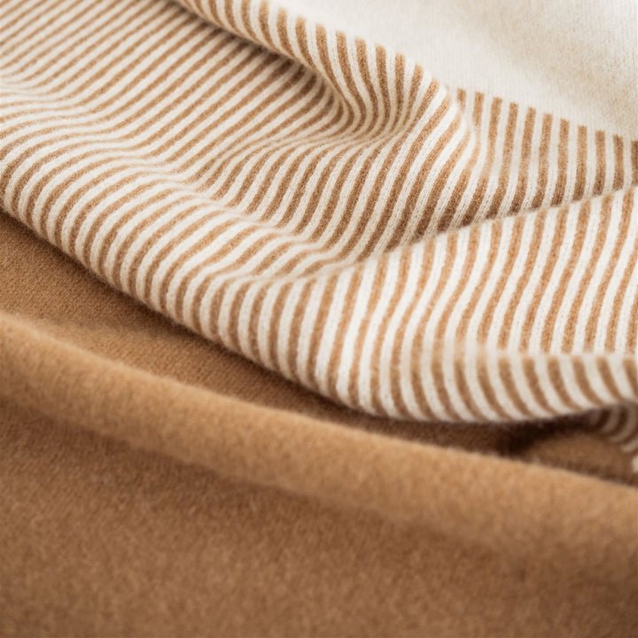 Ginger Honey Geometric Wool Throw Blanket