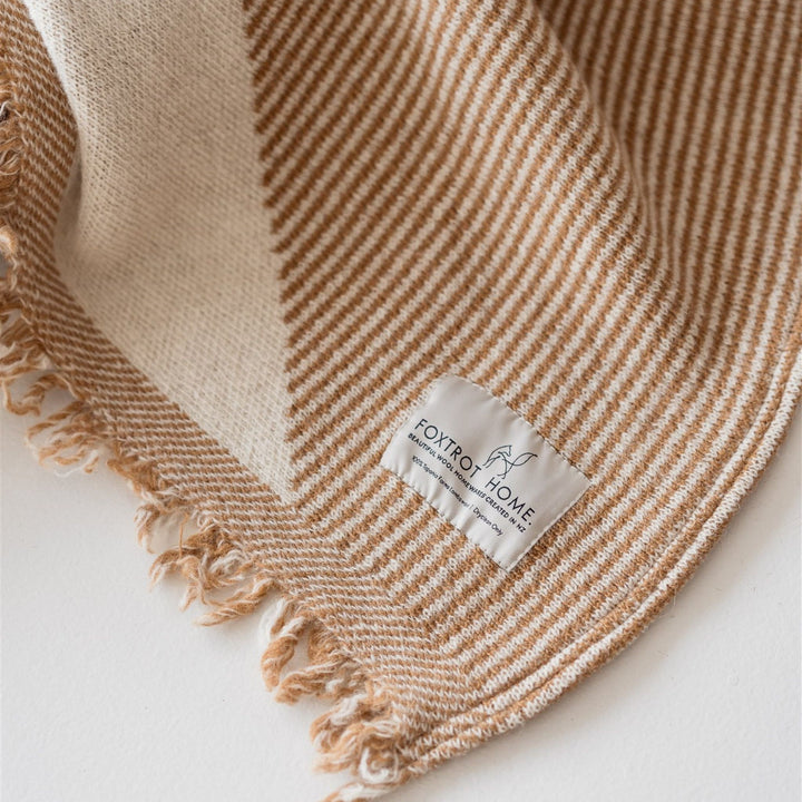 Foxtrot Home New Zealand Wool Bedspread in Ginger Honey