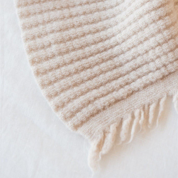 Foxtrot Home New Zealand Wool Throw Blanket in Birch