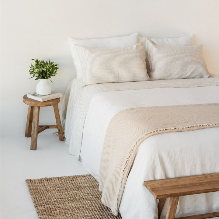 Foxtrot Home New Zealand Wool Throw Blanket in Birch