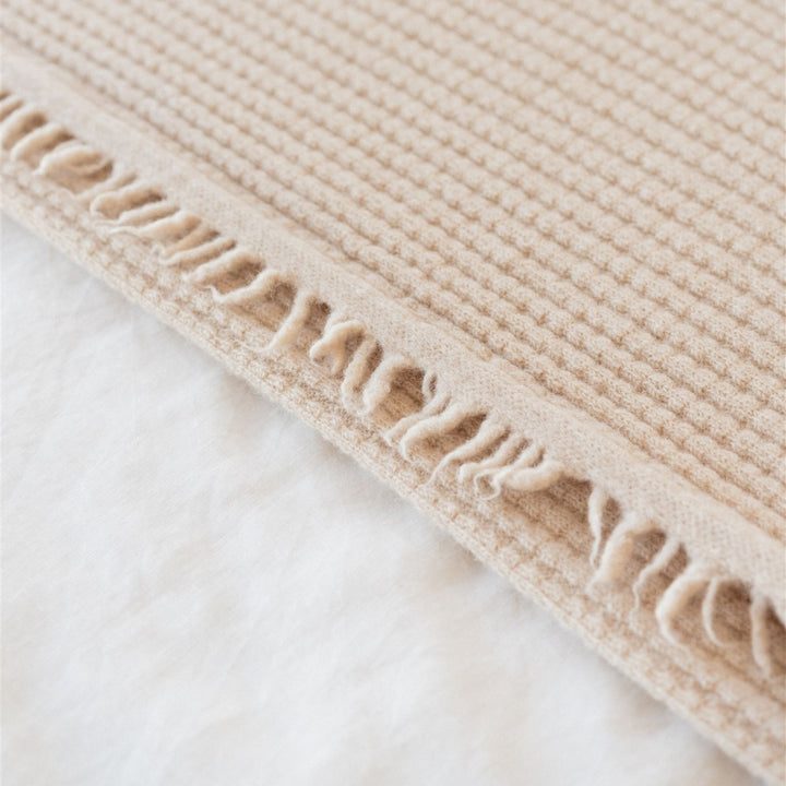 Foxtrot Home New Zealand Wool Throw Blanket in Birch