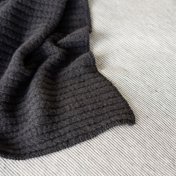 Foxtrot Home New Zealand Wool Throw Blanket in Charcoal