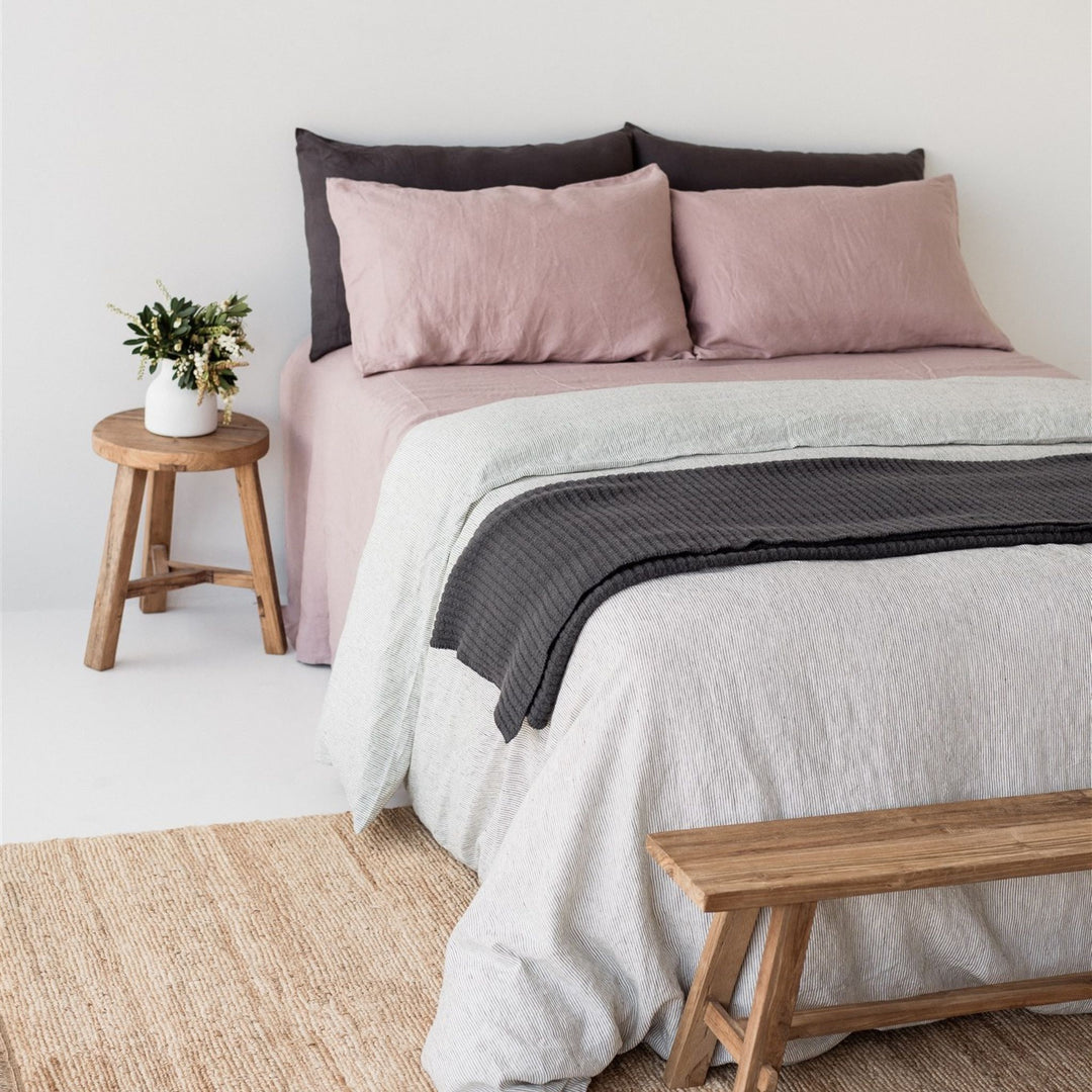 Foxtrot Home New Zealand Wool Throw Blanket in Charcoal