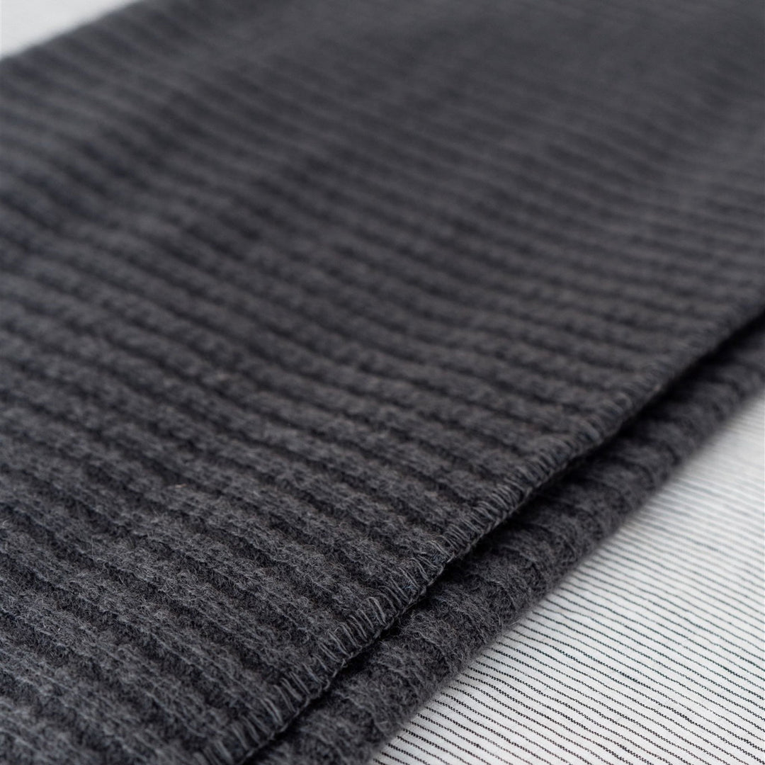 Foxtrot Home New Zealand Wool Throw Blanket in Charcoal