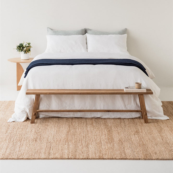 Foxtrot Home New Zealand Wool Throw Blanket in Navy