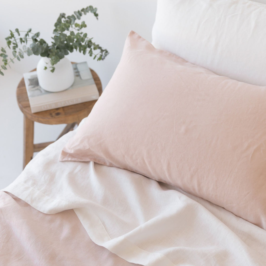 Off White Linen Fitted Sheet - Extra Deep Drop
