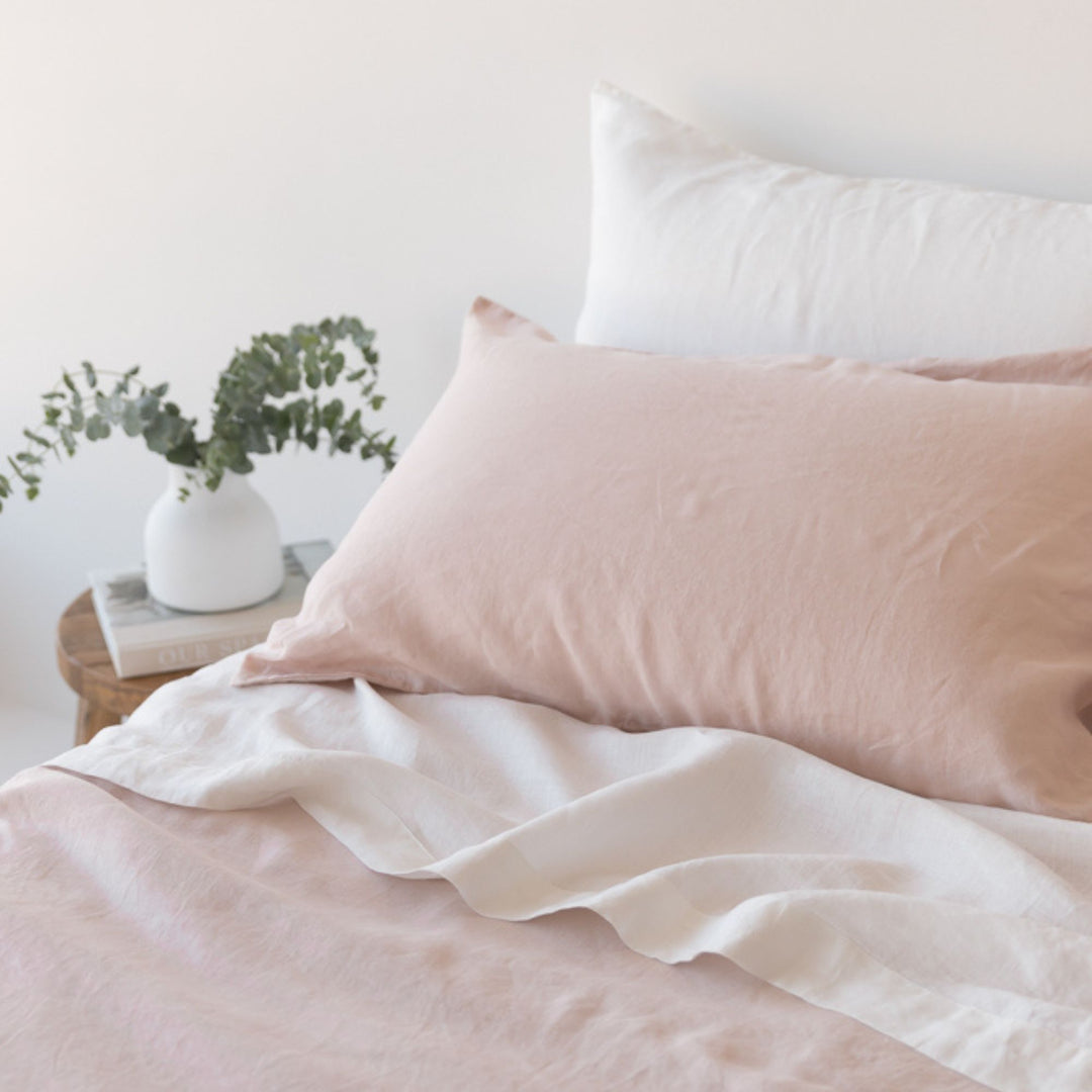 Off White Linen Fitted Sheet - Extra Deep Drop