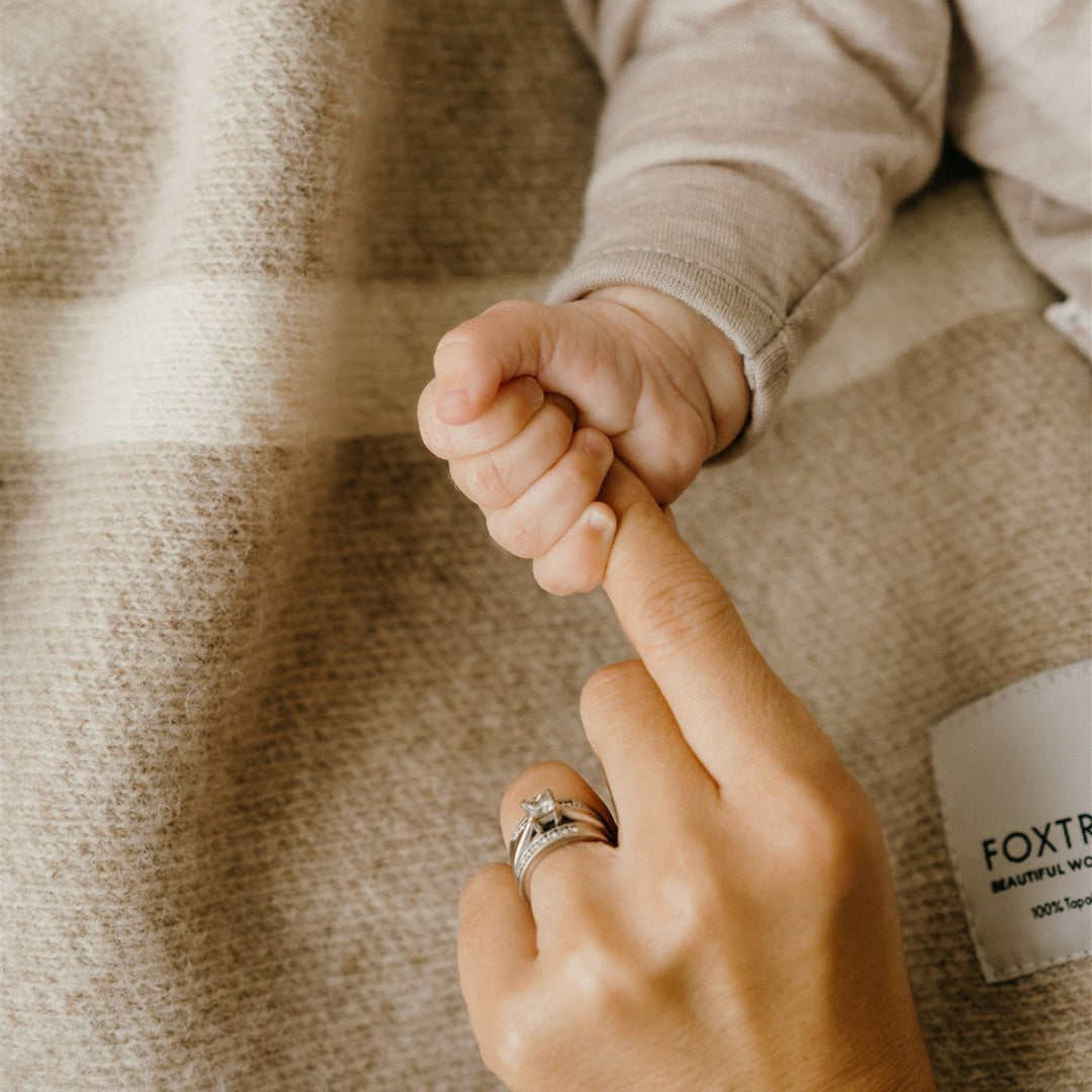 Foxtrot Home New Zealand Wool Baby or Knee Blanket in Oatmeal