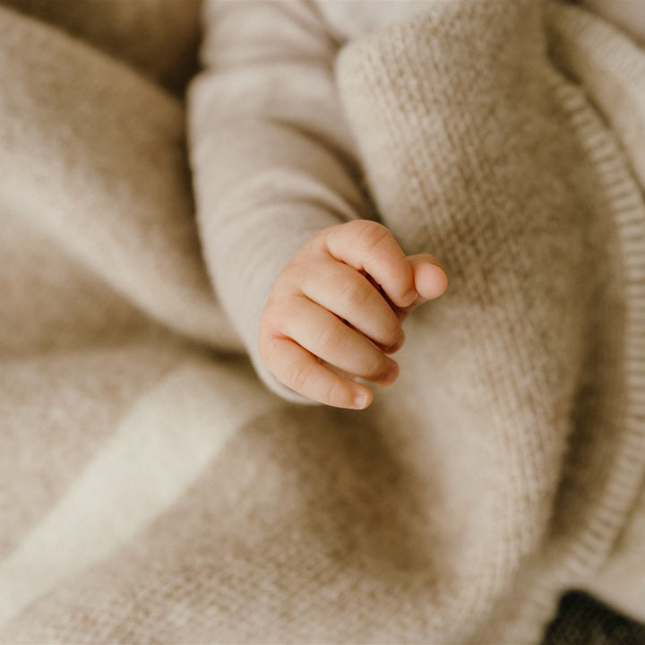Foxtrot Home New Zealand Wool Baby or Knee Blanket in Oatmeal