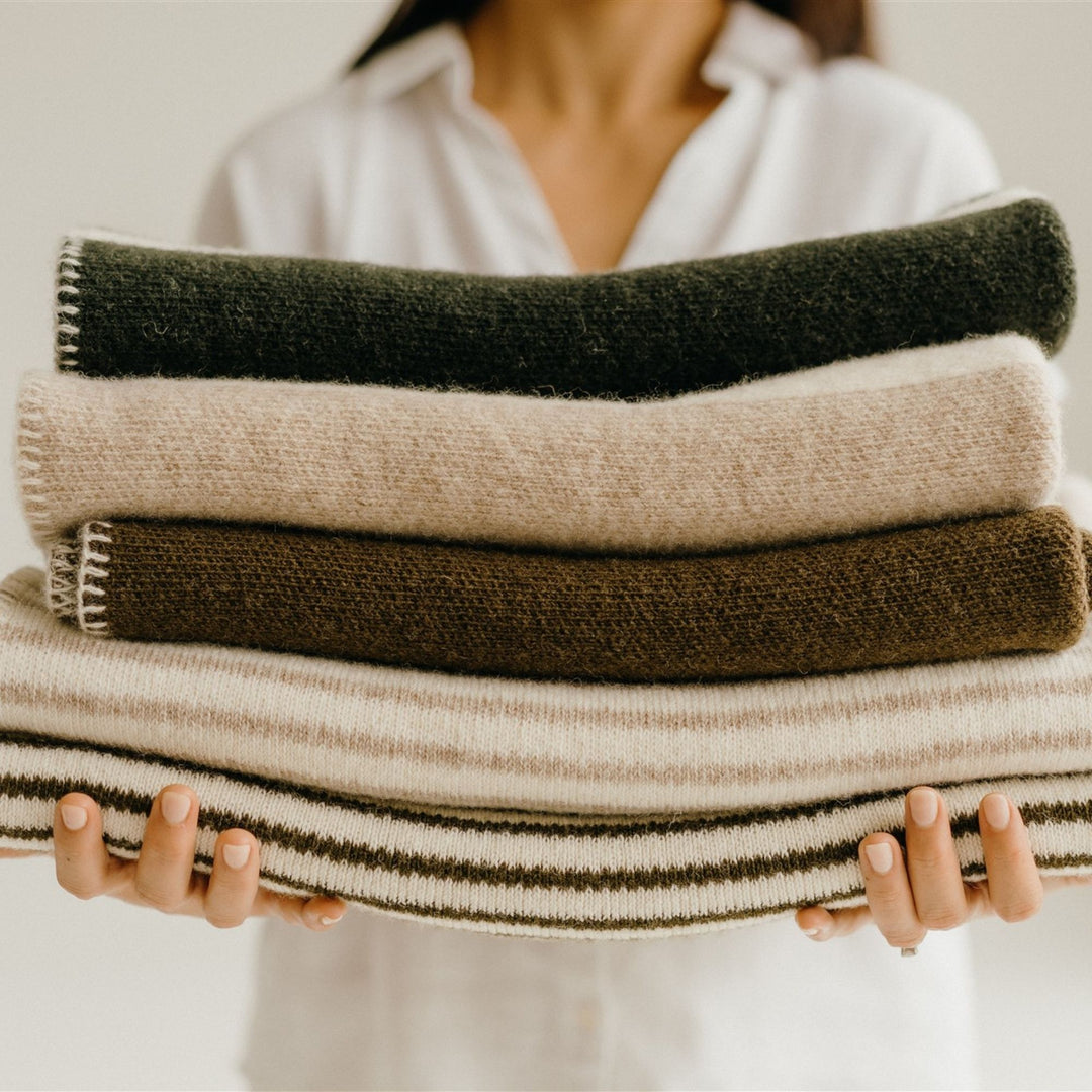 Foxtrot Home New Zealand Wool Baby or Knee Blanket in Oatmeal