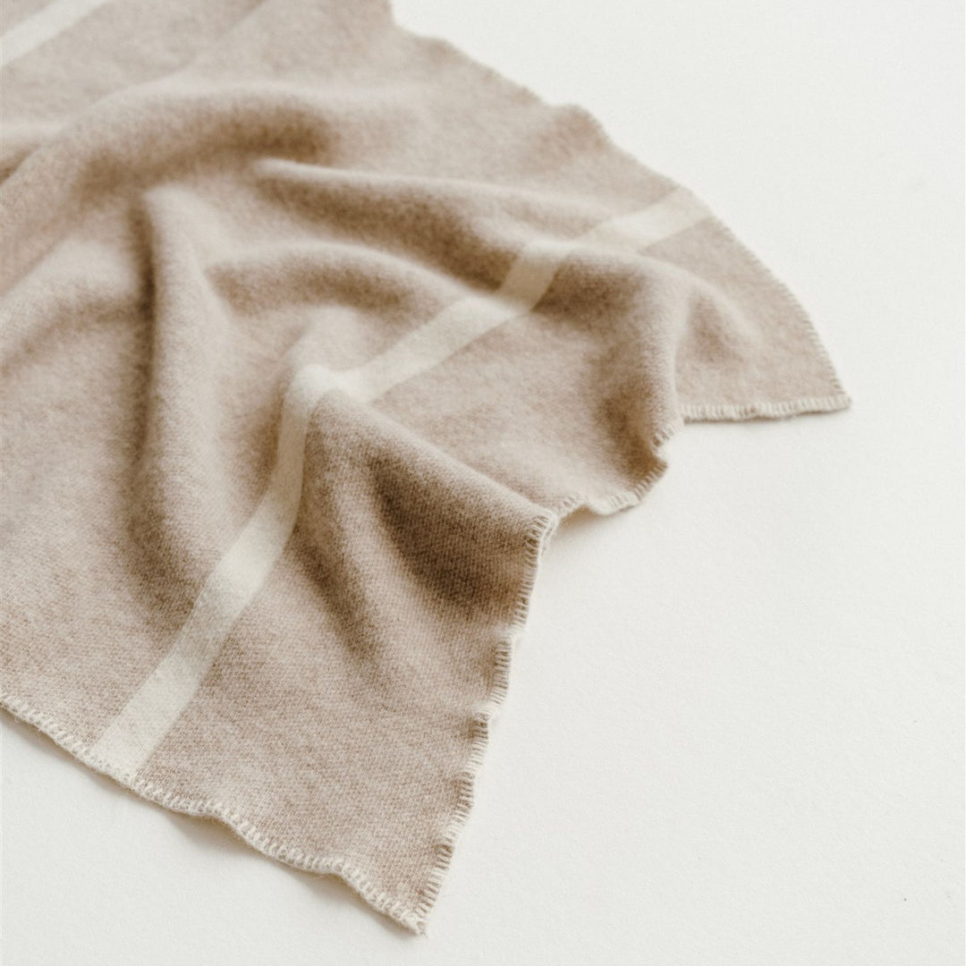 Foxtrot Home New Zealand Wool Baby or Knee Blanket in Oatmeal