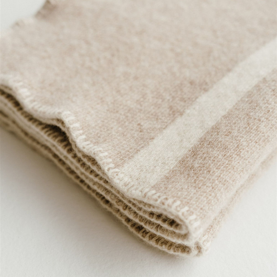 Foxtrot Home New Zealand Wool Baby or Knee Blanket in Oatmeal