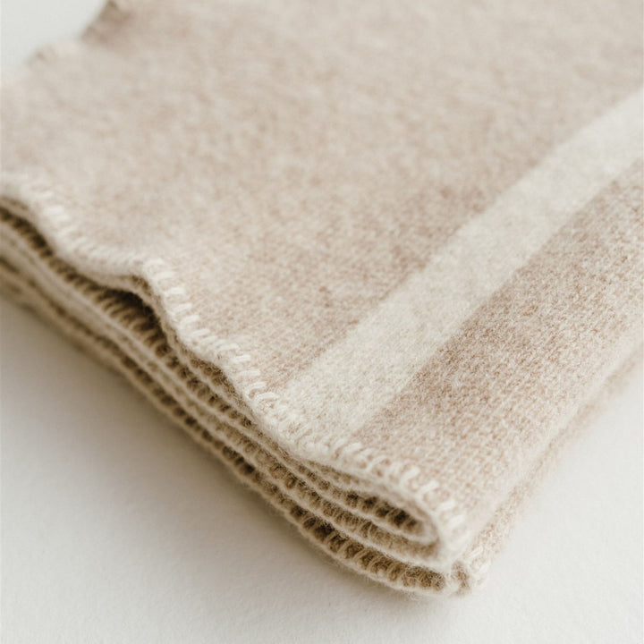 Foxtrot Home New Zealand Wool Baby or Knee Blanket in Oatmeal