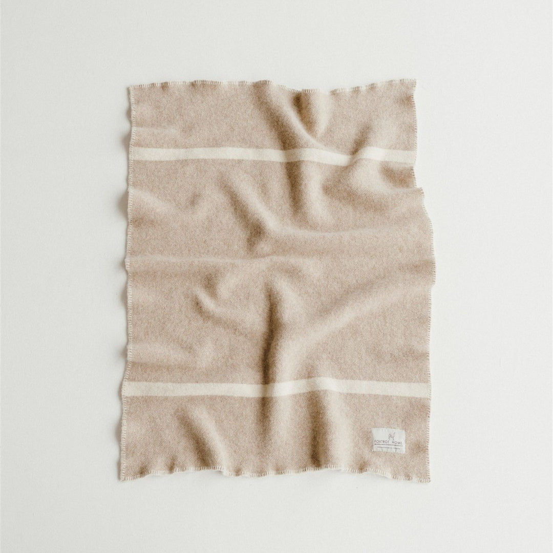 Foxtrot Home New Zealand Wool Baby or Knee Blanket in Oatmeal