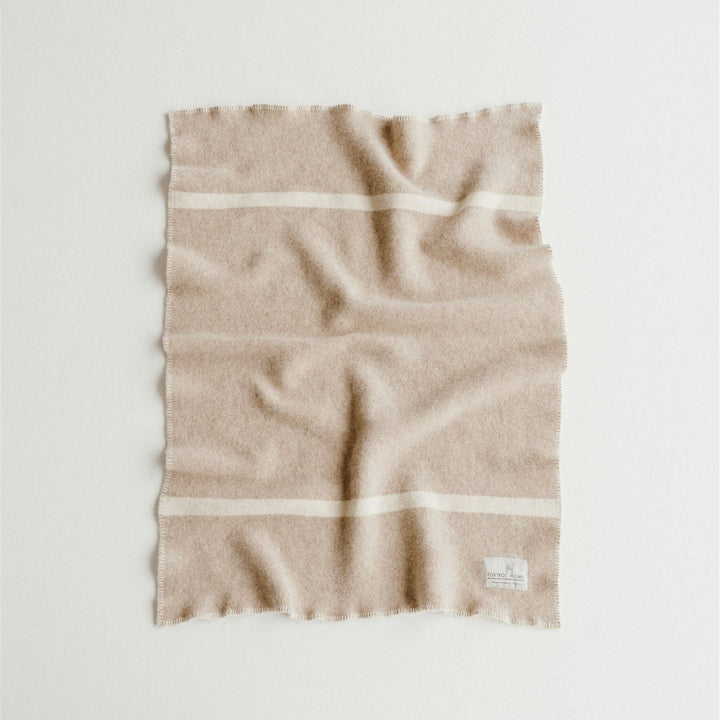 Foxtrot Home New Zealand Wool Baby or Knee Blanket in Oatmeal