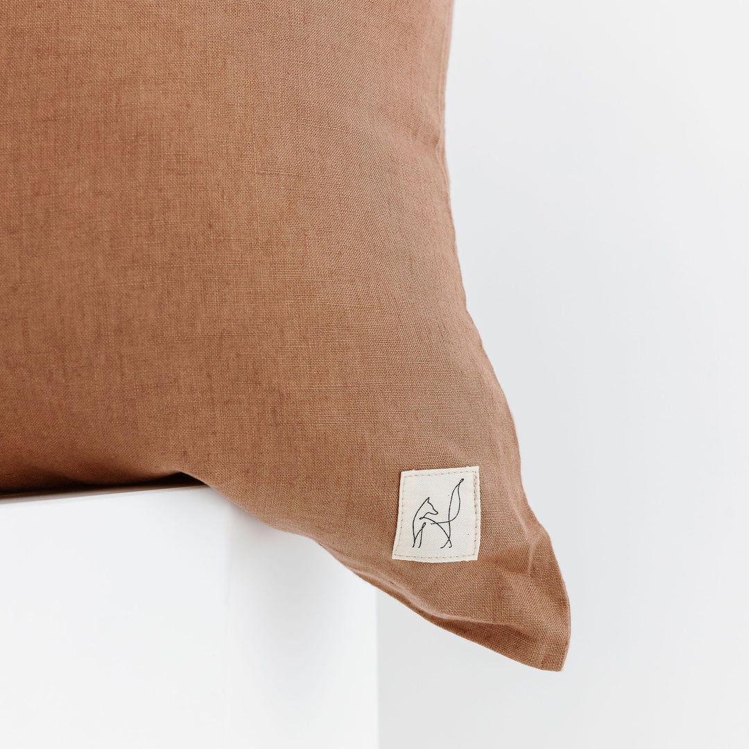 Foxtrot Home French Flax Linen in Malt Brown