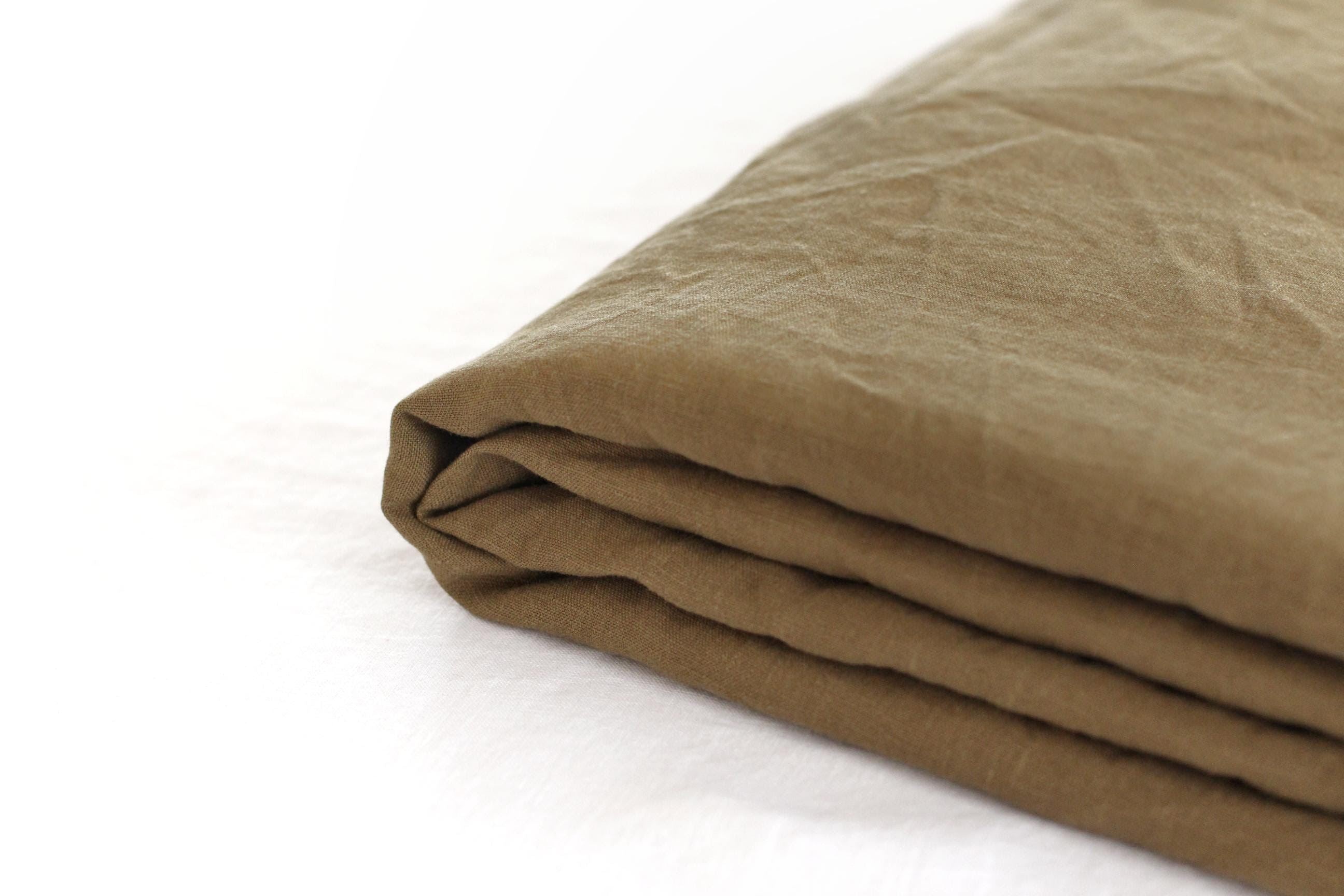 Olive Green Flat Sheet Close Up