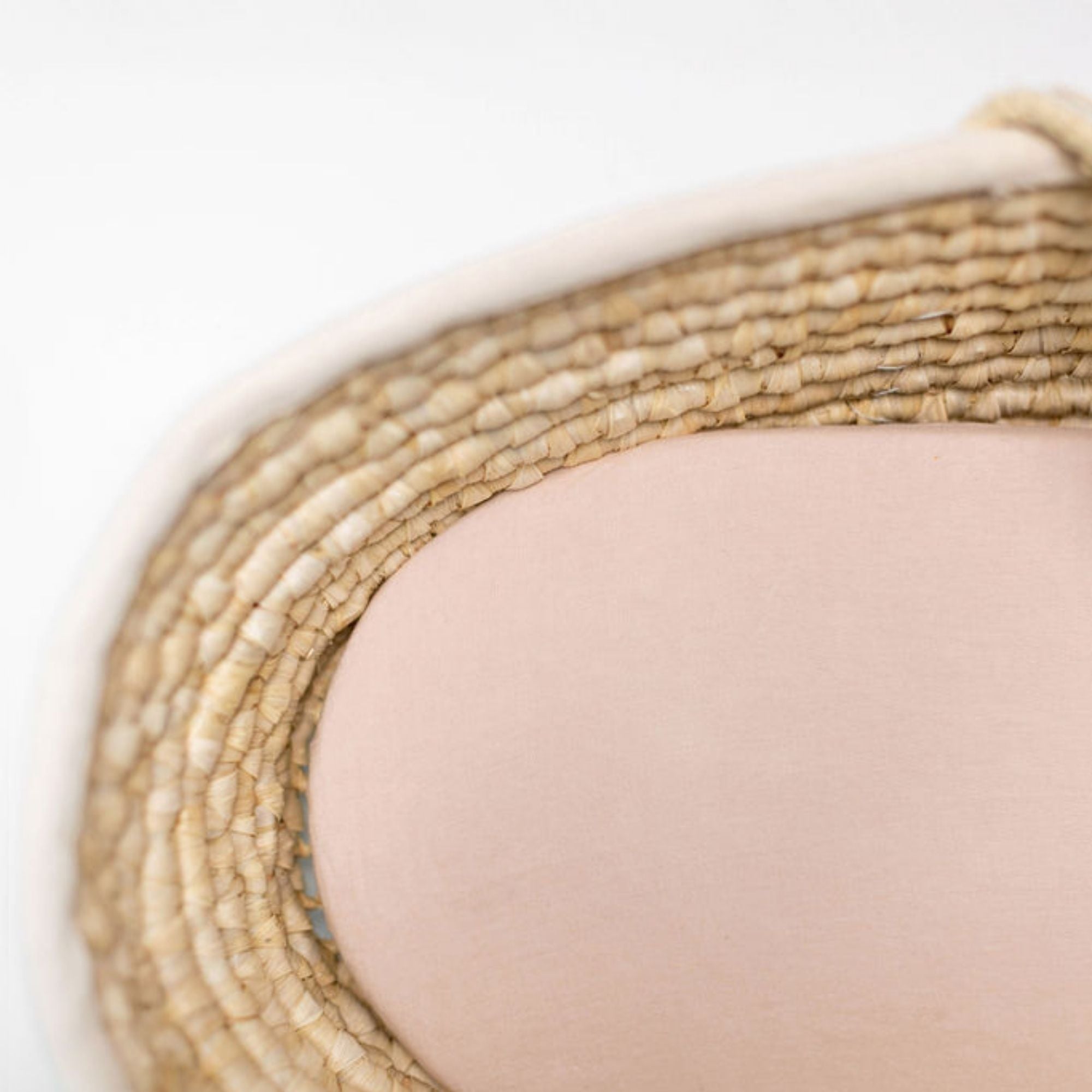 Blush Pink Linen Cot/Bassinet Sheet