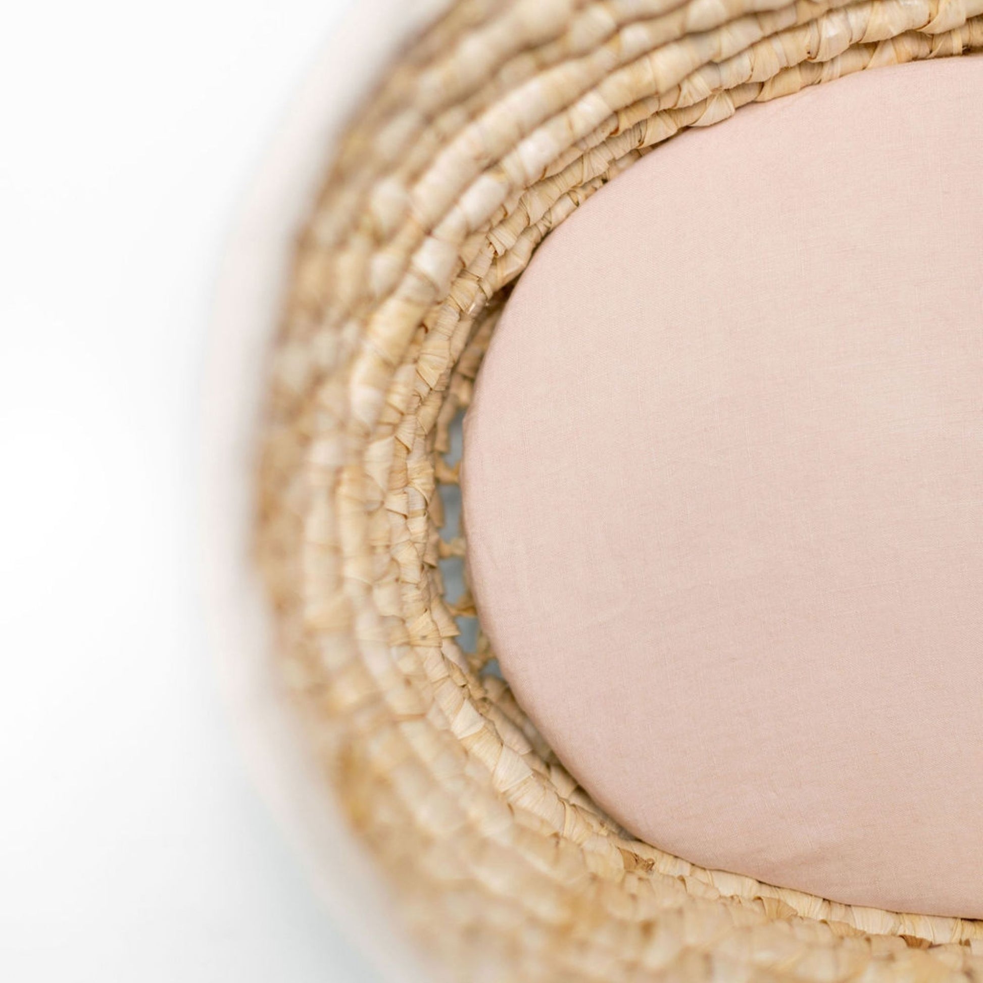 Blush Pink Linen Cot/Bassinet Sheet