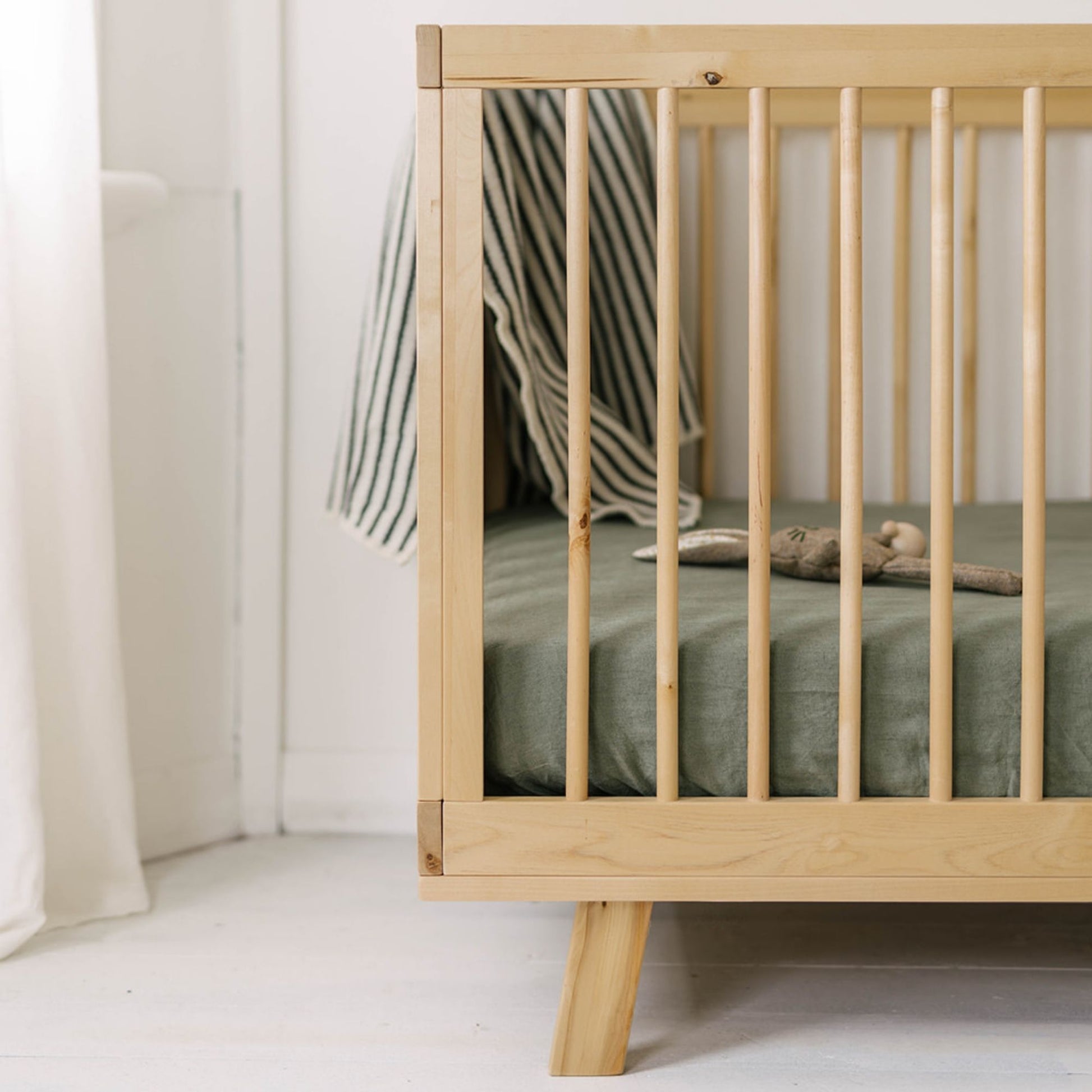 Cactus Linen Cot/Bassinet Sheet